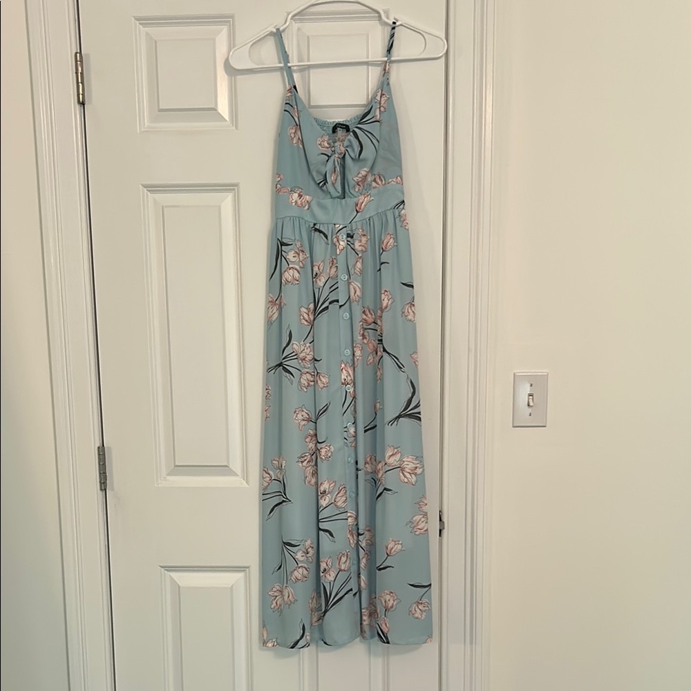 Soprano Blue Halter Sundress Maxi